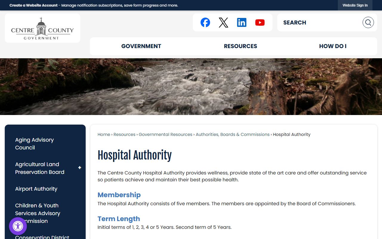 Centre County Prothonotary office responsible for civil court docket records in Bellefonte